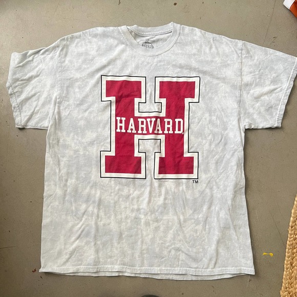 Harvard Other - HARVARD University T-Shirt -White Tie Dye, Maroon- Men Large